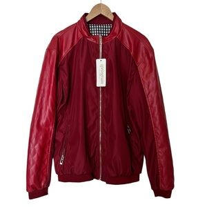 Bomber Style Red Jacket Size Large